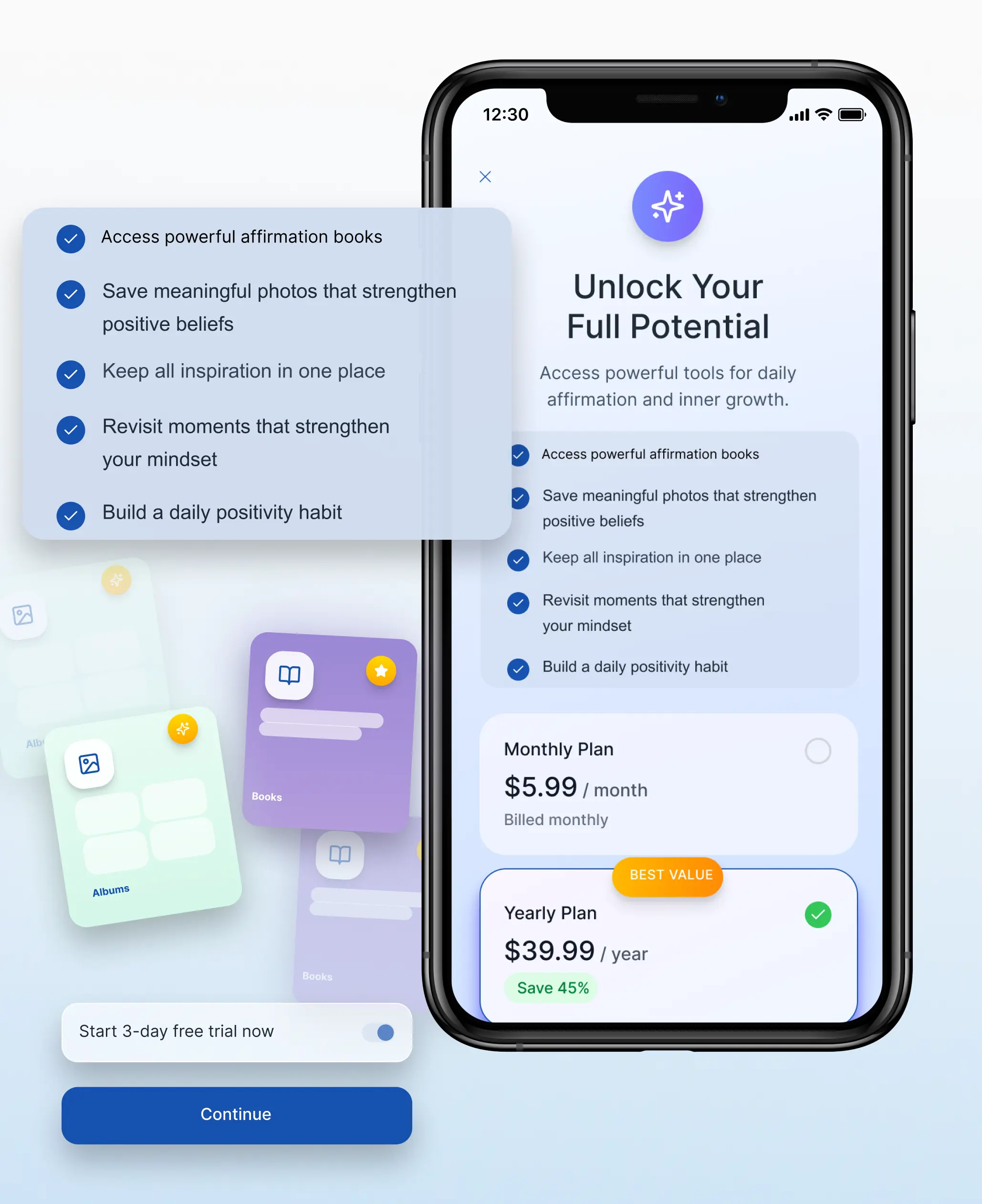 Marketing screenshot: Grow Your Mindset / Always Within Reach